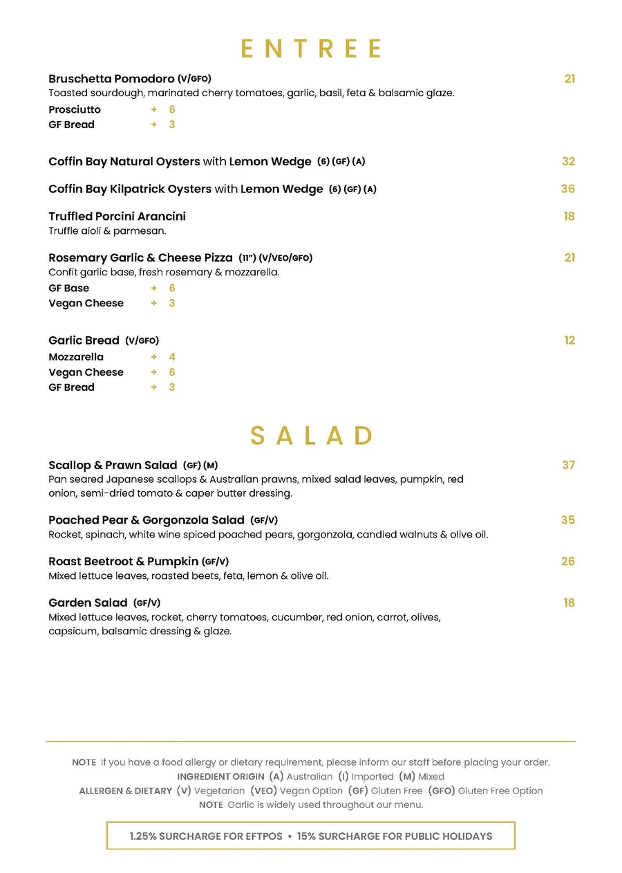 Santini's Restaurant & Bar dining menu page 2