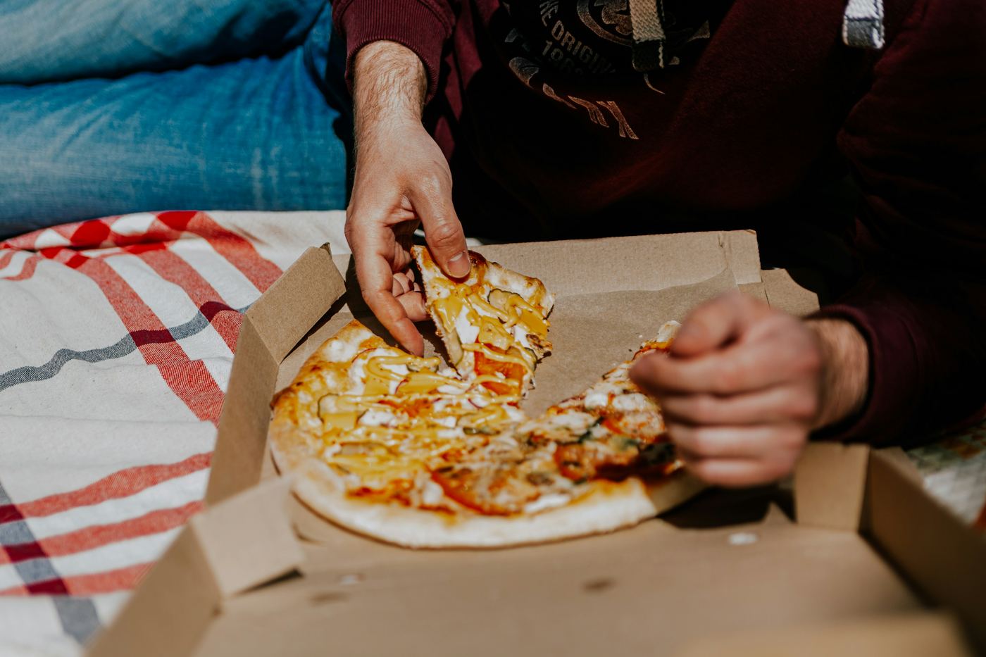 Santini's pizza ready for takeaway