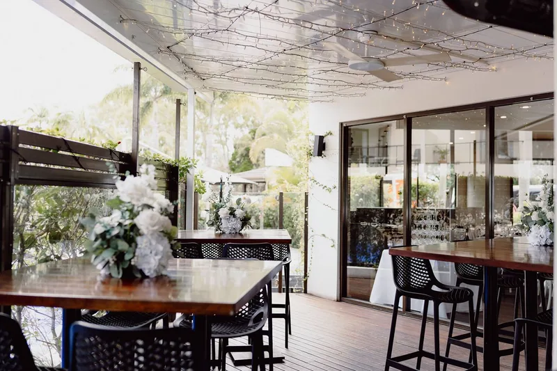 Dining area set for guests at Santini's Restaurant & Bar